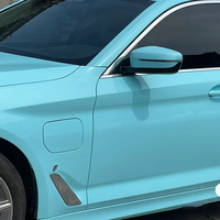 Film de protection pour voiture WRAPMASTER Tanager Blue 1,52*17m, vinyle PET PVC brillant, auto-adhésif, pour enveloppement de carrosserie automobile.