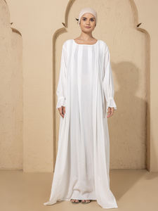 Top selling Clothing for <b>Women</b> Embroidery Abaya Hijab Muslim <b>Dress</b> Kimono Eid Long Sleeve Loose <b>Arabic</b> Dubai Abaya Set - Product Image 4