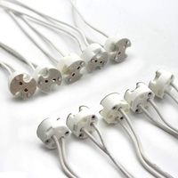 Adaptateur de connecteur de fil pour douille de lampe LED halogène en céramique ronde G5.3 / GU5.3 / MR16 / G4 / MR11