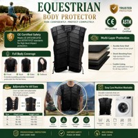 Protection corporelle équestre pour jeunes OEM ODM certifiée CE, gilet d'équitation léger, respirant et ajustable, 100 % polyester extensible dans quatre directions