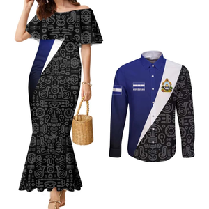 Día De La Independencia De Honduras Parejas A Juego Vestido De Sirena Y Camisa De Botones <span class=keywords><strong>Ropa</strong></span> De Mujer - Product Image 6