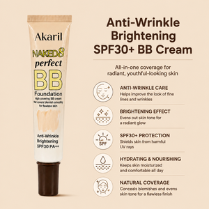 Akaril SPF30 <span class=keywords><strong>BB</strong></span> Cream Fond de Teint Couvrance Impeccable <span class=keywords><strong>Anti</strong></span>-Rides Éclaircissant Éclat Naturel Protection Solaire Maquillage <span class=keywords><strong>Anti</strong></span>-Imperfections - Product Image 4
