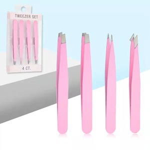 Pincettes <span class=keywords><strong>à</strong></span> sourcils, 4 pièces, pinces <span class=keywords><strong>à</strong></span> épiler, en acier inoxydable, <span class=keywords><strong>pour</strong></span> l'épilation - Product Image 4