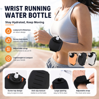 Botella de Agua Deportiva de Silicona, Portátil, para Montar en el Brazo, para Ciclismo, Running y Ejercicio al Aire Libre