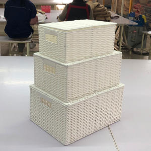 Handmade Woven Plastic Storage <b>Basket</b> 100% Natural for Home Fashion Decoration - Product Image 2