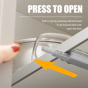 Système d'ouverture à poussoir moderne et durable en alliage d'aluminium et plastique, amortisseur magnétique pour porte, dispositif de rebond pour hôtel, salon, cuisine - Product Image 2