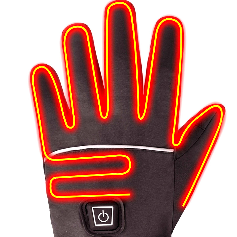 Guantes térmicos impermeables de invierno con batería recargable, guantes calefactores para pantalla táctil, guantes deportivos para carreras, guantes de esquí con calefacción eléctrica