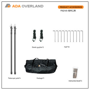 <span class=keywords><strong>Tente</strong></span> <span class=keywords><strong>de</strong></span> camping sur <span class=keywords><strong>toit</strong></span> <span class=keywords><strong>de</strong></span> voiture Ada Overland, type étendu, design moderne avec cheminée, imperméable - Product Image 6