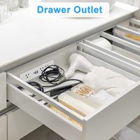 Weiße Möbel-Schubladeneinbau-Steckdosenleiste 20W PD USB-C 18W QC3.0 USB-A Unterputz-Steckdose für Konferenztisch-Steckdosen