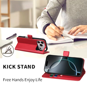 جراب محفظة هاتف محمول من الجلد الصناعي بنمط عصري عالي الجودة لهاتف <span class=keywords><strong>iphone</strong></span> 17 سلسلة مع رصيد - Product Image 6