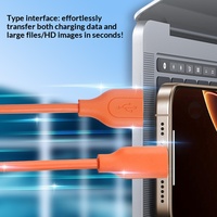Câble de données Type-C orange en TPE, charge rapide et transfert de données pour smartphones, tablettes et appareils électroniques – Stock direct usine