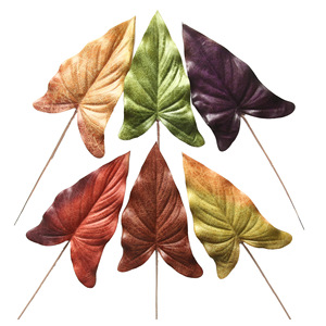 Feuilles artificielles de Monstera CallaFloral, branche unique en tissu tressé, pour décoration intérieure et mariage - Product Image 1