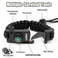 Bracelet multi-outils portable Baiyuheng, kit de survie en paracorde, kit de bracelet portable pour l'extérieur, autres produits de camping et de randonnée