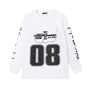 Camiseta Larga de Algodón de Primera Calidad con Estampado de Estrella Infernal para <span class=keywords><strong>Hombre</strong></span>, Camiseta Larga con Estampado de Estrella Infernal 1 a 1, Ropa en Oferta - Product Image 6