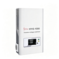 Convertisseur de tension automatique monophasé à onde sinusoïdale pure 1KVA800W 220V/230V 90-310V en cuivre avec régulateur de tension SVC et écran LCD