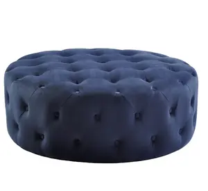 Lafot en tissu velours, pouf de salon de grande taille, repose-pieds en velours, vente en gros