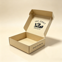 Boîte d'expédition en papier kraft écologique, pliable, boîte cadeau, emballage personnalisé avec logo, produit recyclable, boîte en carton