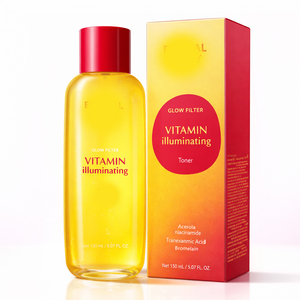 Tónico Facial Profesional con Vitamina C para el Cuidado de la Piel, Iluminador e Hidratante, Tónico Cosmético con Filtro de Brillo - Product Image 1