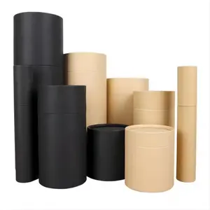 Boîte à tubes cylindriques avec logo personnalisé boîte cadeau ronde simple blanc laiteux de haute qualité matériau dégradable