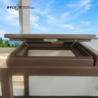 Fenêtre de toit manuelle en aluminium avec vitrage trempé résistant aux intempéries pour projets de villas et de maisons résidentielles