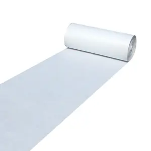 White Hallway Stair Carpet, 2m*50m Wedding Carpet Runner Way, 200gsm Disposable Plain Exhibition Carpet