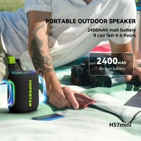 Mini Haut-parleur Portable Sans Fil en Plastique 5.3 Étanche 15W avec Lumières RGB et Prise en Charge Carte TF pour le Sport