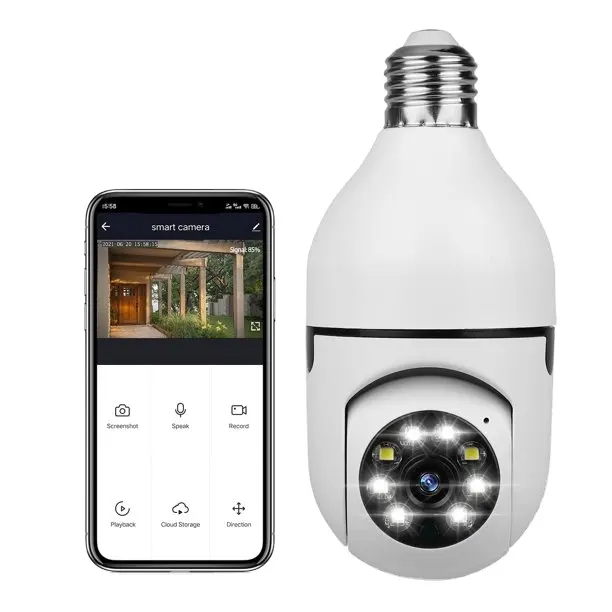 2MP Bulb Socket PTZ E27 1080P Wireless Surveillance Video Camera WiFi Security Light 360 Degree Panoramic Baby Pet CCTV Monitor