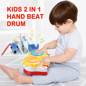 Tambour Bongo pour bébé 2 en 1, ensemble de batterie et de clavier, instrument de musique pour enfants, jouet de batterie en plastique, <span class=keywords><strong>piano</strong></span> miniature, jouet musical éducatif - Product Image 2