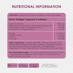 Cápsulas blandas de suplemento de calcio, magnesio, zinc y vitamina D3 de marca privada de alta calidad que mejoran la salud ósea y fortalecen la inmunidad. - Product Image 3