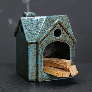 Quemador de Incienso de Cerámica MSH Blue House, Fabricado a Alta Temperatura para el Hogar - Product Image 1