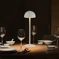 Lampe de table LED rechargeable portable, design contemporain et luxueux, à intensité variable par touche, pour restaurant, salon, chambre à coucher