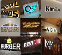 Enseigne lumineuse OEM personnalisée pour entreprise, signalétique LED rétroéclairée, lettres LED pour magasin, enseignes LED pour commerce