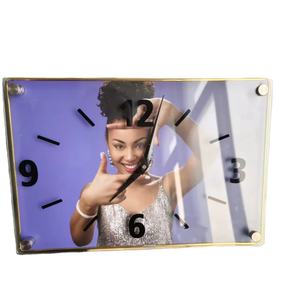 Horloge Murale Personnalisée Nouveaux Styles Mode Moderne en Acrylique et Cristal, Cadre Photo <span class=keywords><strong>Mural</strong></span>, Horloge Murale Portrait - Product Image 1