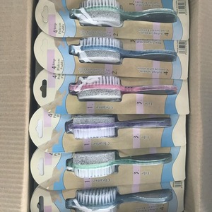 Obsebest — brosse pour pédicure en plastique, double face 4 en 1, pince pour les pieds, enlever les callosités, avec <span class=keywords><strong>pierre</strong></span> <span class=keywords><strong>ponce</strong></span> - Product Image 1