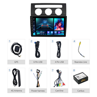 Meihua 10 pouces Android AUTO GPS tableau de bord stéréo pour lecteur DVD CarPlay DSP USB pour Volkswagen Touran 2004-2008 VW aide à la marche arrière