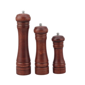 Grosesse réglable et capacité de 3oz pour ensemble de moulin à sel et à poivre manuel en bois de noyer de cuisine - Product Image 1