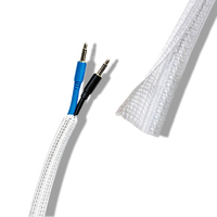 Funda de cable trenzada expandible de PET, malla flexible para cables, protector profesional ignífugo