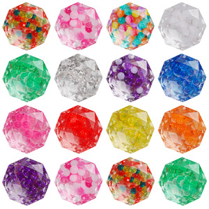 New Design Colorful Mini Beads Squishy TPR Squeeze Rhombus Ball Stress Relief Venting Capsule Fidget Toy <b>Gifts</b> - Product Image 3
