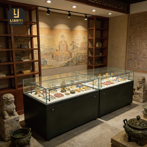 Museum Grade LED Lit Showcase with Anti UV Low Reflection Glass Coating <b>Security</b> <b>Lock</b> Customizable for Luxury Retail & ODM - Product Image 1