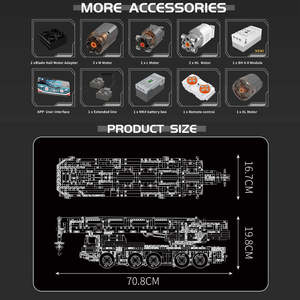 مجموعة تقنية من مولد كينج 17075، شاحنة رافعة بيضاء LTM IIIO آلية، 3248 قطعة، ألعاب مكعبات للأطفال، هدية - Product Image 6
