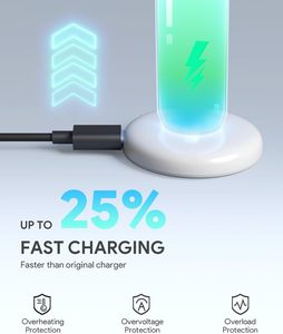 Chargeur de <span class=keywords><strong>brosse</strong></span> <span class=keywords><strong>à</strong></span> <span class=keywords><strong>dents</strong></span> <span class=keywords><strong>électrique</strong></span> de voyage mini, compatible avec la série HX, base de remplacement inductive mince et portable, type C - Product Image 4