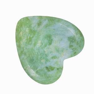 Piedra de Masaje Gua Sha en Forma de Corazón de Jade Verde Natural de Fábrica, Herramienta de Spa Corporal - Product Image 6