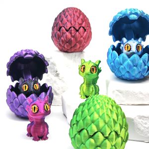Set de Huevo de Dragón y Bebé Dragón Impresos en 3D Multicolor con Tapa Abatible - Figura de Modelo Creativa y Divertida - Product Image 4