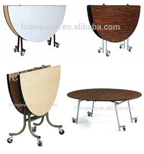 Hoa Kỳ Phong Cách Đám Cưới Gấp Bàn Tròn Với Bánh Xe - Product Image 6