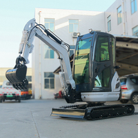 Miniexcavadora de giro cero, excavadora china, precio de excavadora pequeña de 2 toneladas con motor Kubota, adecuada para paisajismo