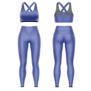 Ensemble de yoga OEM pour femmes, taille moyenne, réversible, imperméable, avec dentelle et imprimé par transfert thermique, soutien-gorge de sport et shorty, grandes tailles, vente en gros - Product Image 1