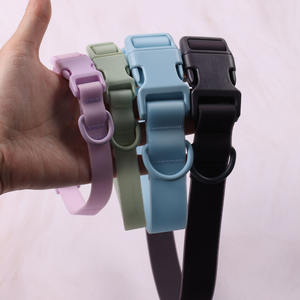 Popular personalizado impermeable perro <span class=keywords><strong>Collar</strong></span> Pvc y poliéster correas lujo suave silicona mascota <span class=keywords><strong>Collar</strong></span> entrenamiento para perro - Product Image 2
