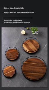 360 gradi <span class=keywords><strong>Lazy</strong></span> <span class=keywords><strong>Susan</strong></span> giradischi Organizer per armadio dispensa cucina controsoffitto legno di Acacia pigro <span class=keywords><strong>Susan</strong></span> giradischi - Product Image 3