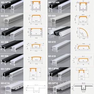 Profil aluminium tersembunyi saluran Aluminium <span class=keywords><strong>Led</strong></span> kualitas tinggi untuk lampu Strip <span class=keywords><strong>Led</strong></span>