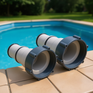 Adaptateur de tuyau de piscine en plastique, 2 pièces, pour système de filtration de piscine, connexion durable - Product Image 2